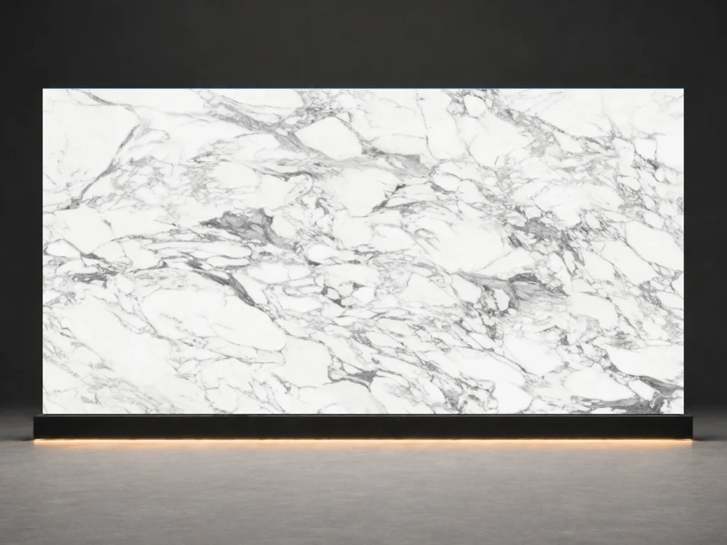 Arabescato Printed Quartz Slab R4519 slab cover showing a stone-inspired printed quartz surface for interior projects.