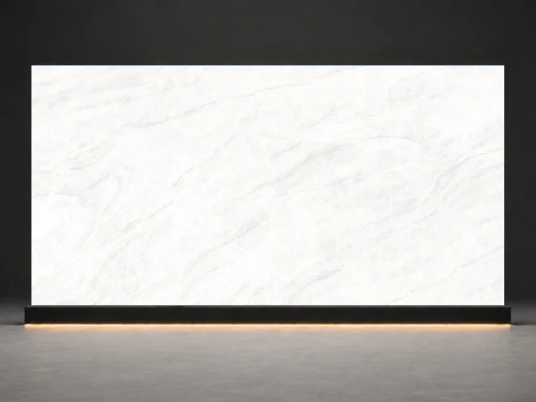 Bianco Lasa Printed Quartz Slab R5525 slab cover showing a stone-inspired printed quartz surface for interior projects.