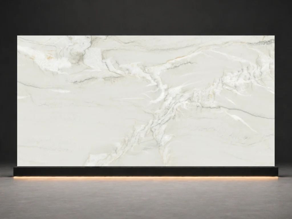 Cristallo Printed Quartz Slab R4504 slab cover showing a stone-inspired printed quartz surface for interior projects.