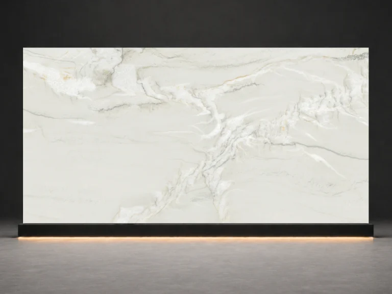 Cristallo Printed Quartz Slab R4504 slab cover showing a stone-inspired printed quartz surface for interior projects.