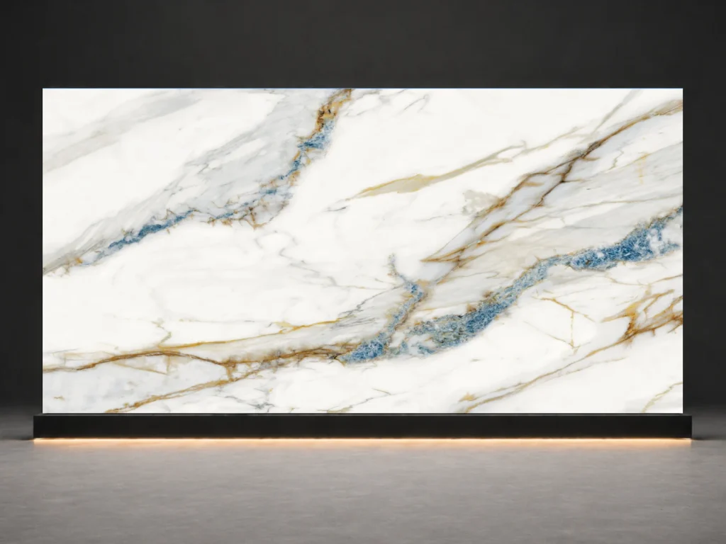 Full slab texture of Fusion Printed Quartz Slab R4524 showing engineered printed quartz pattern movement and surface detail.