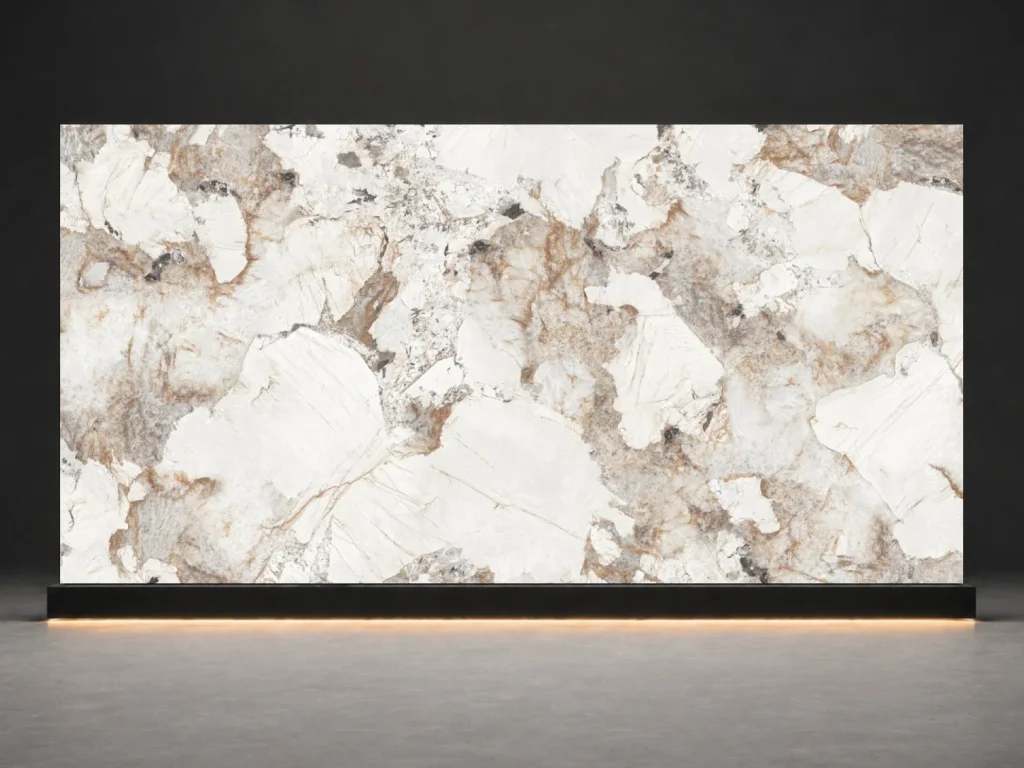 Patagonia Printed Quartz Slab R4502 slab cover showing a stone-inspired printed quartz surface for interior projects.