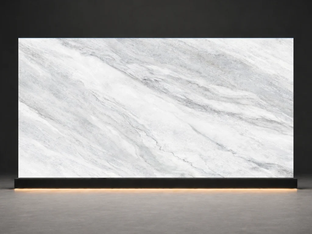 Sea Pearl Printed Quartz Slab R5530 slab cover showing a stone-inspired printed quartz surface for interior projects.