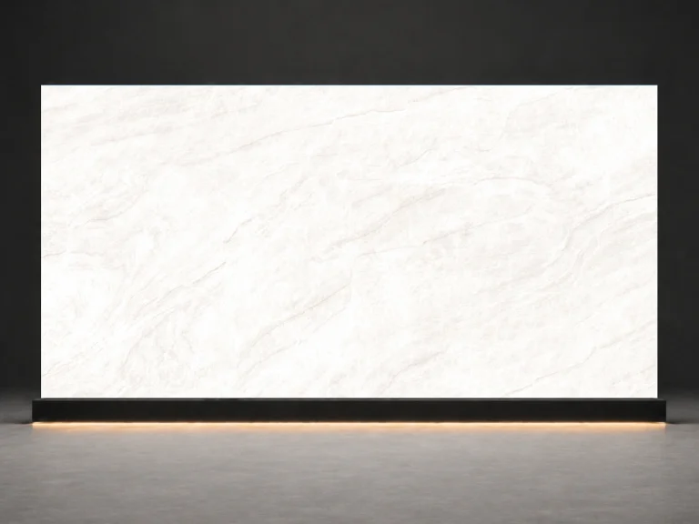 White Onyx Printed Quartz Slab R5538 slab cover showing a stone-inspired printed quartz surface for interior projects.