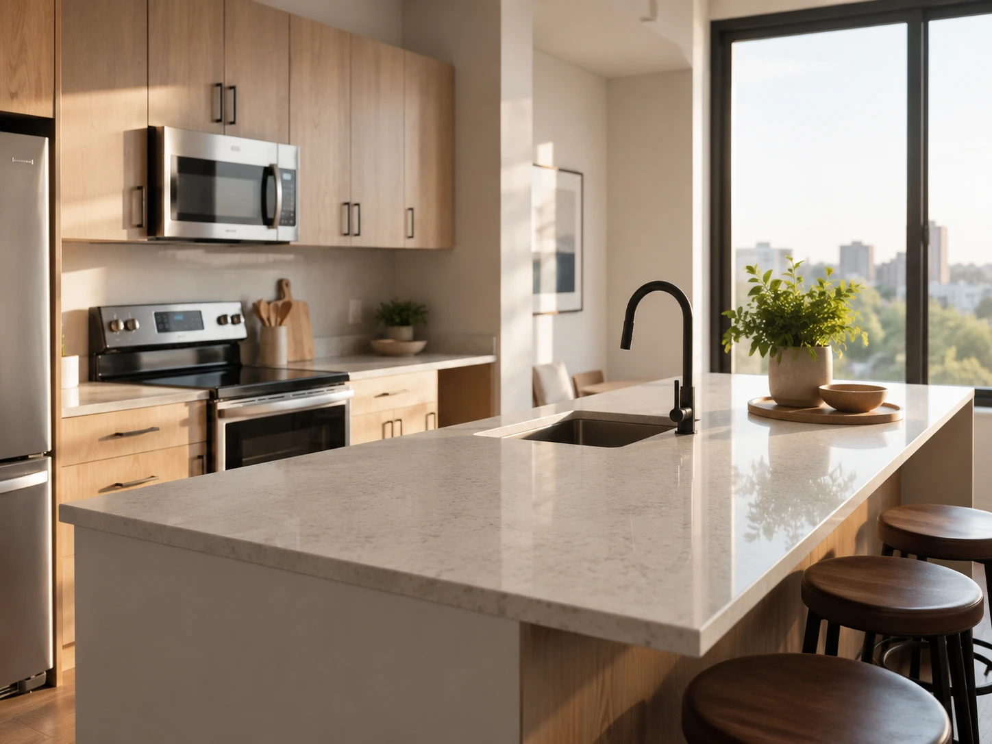 Apartment Quartz Countertops