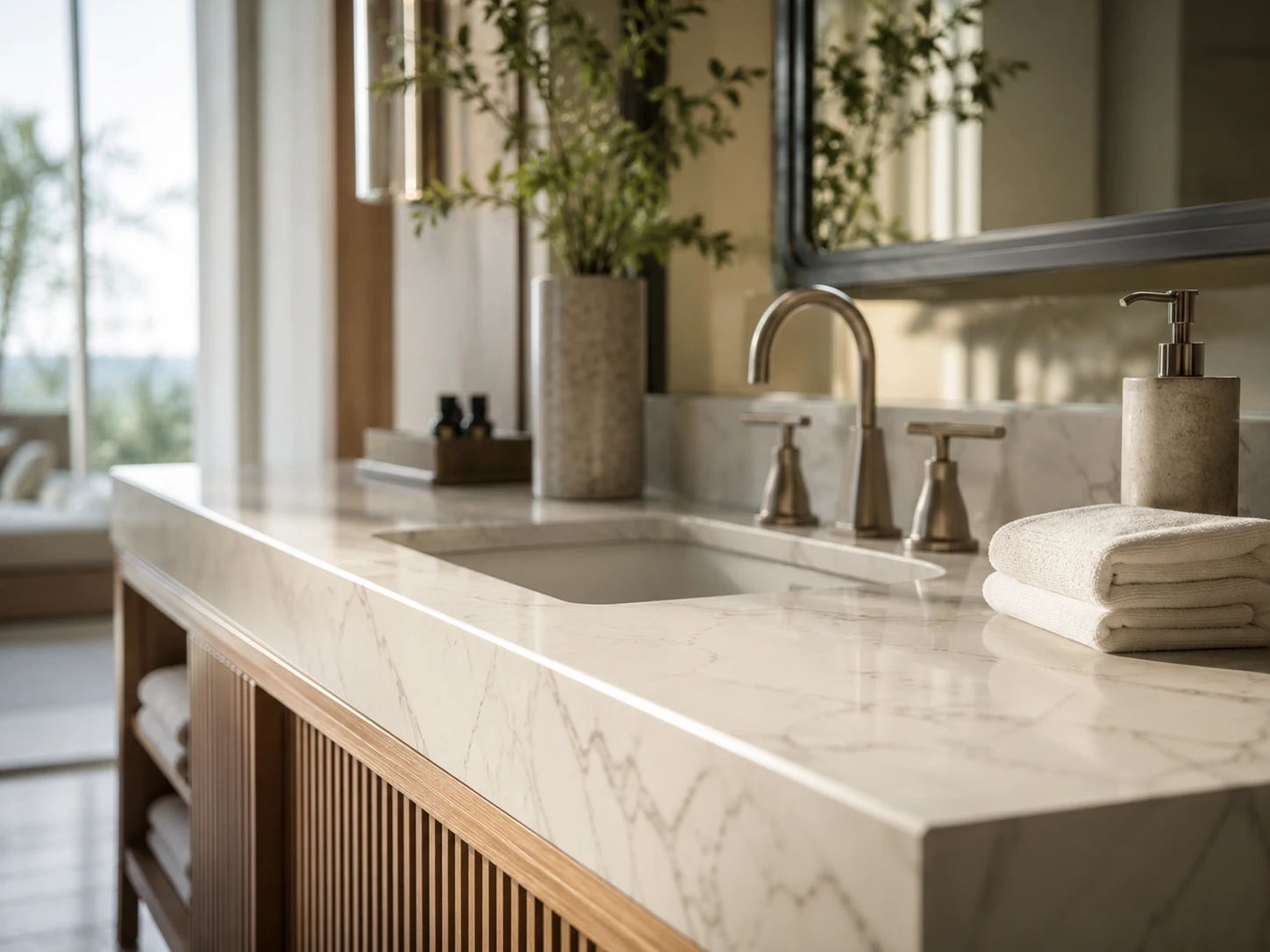 Hotel Vanity Quartz Surface