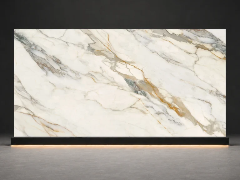 Calacatta Borghini Printed Quartz Slab R4509 slab cover showing a stone-inspired printed quartz surface for interior projects.