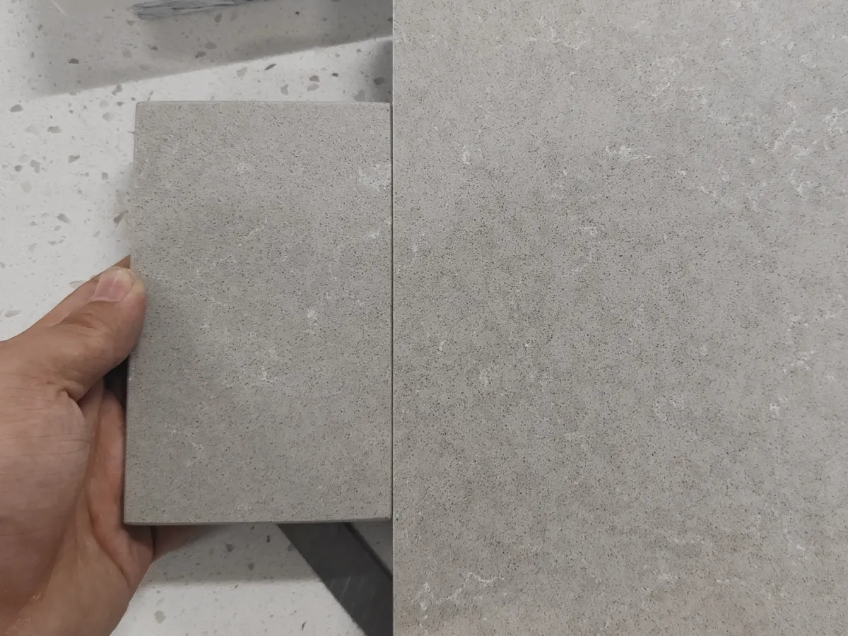 Hampton Inn quartz surface sample color matching for hospitality project
