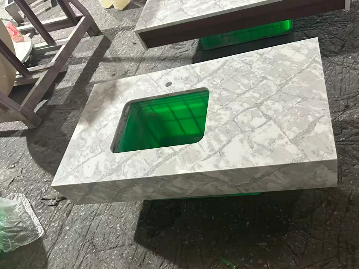 Le Méridien San Diego fabricated quartz countertop cutout detail